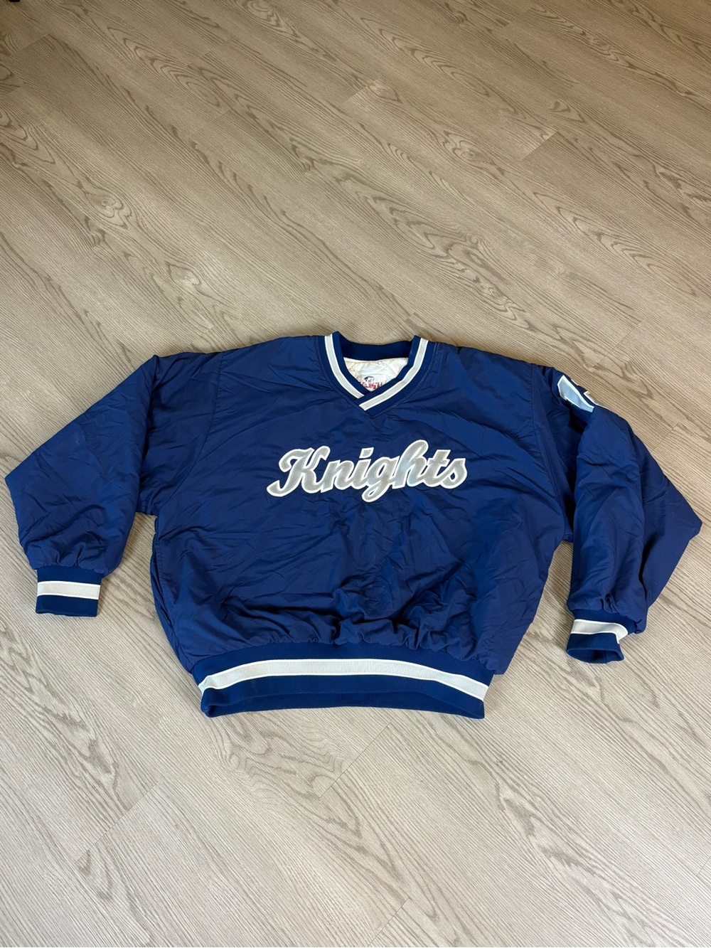Charlotte Knights #12 Navy Windbreaker Pullover Jacket